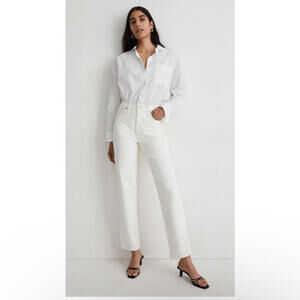 Madewell The Perfect Vintage Straight Jeans‎ Size 30 White Women’s High Rise New